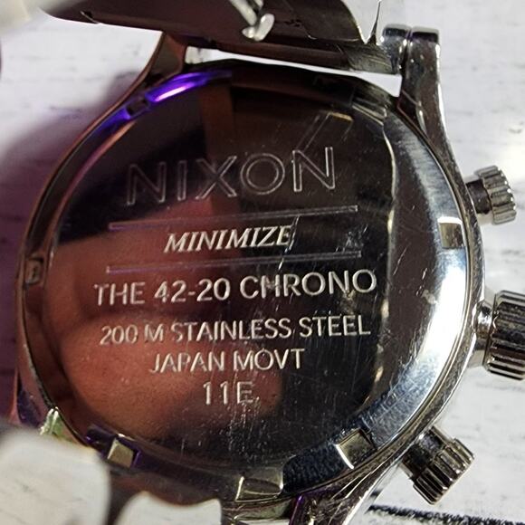 Authentic Nixon A037-710 42-20 Chrono Crystal watch A037710 - Picture 8 of 9